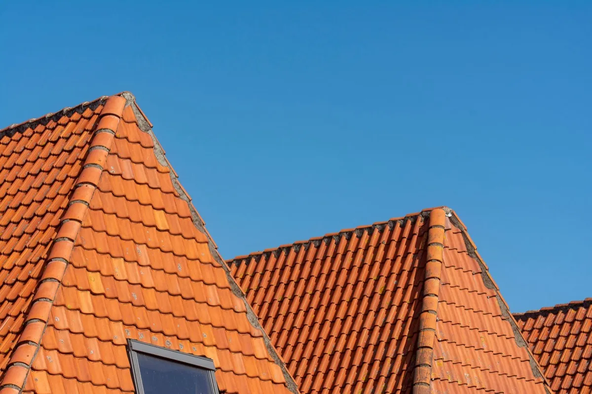Clay barrel tile rooflines on homes in Chula Vista, CA